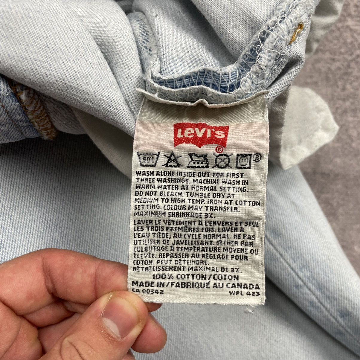 Levi's Vintage 90’s Distressed Levis 501 Size US 34 / EU 50 - 19 Thumbnail