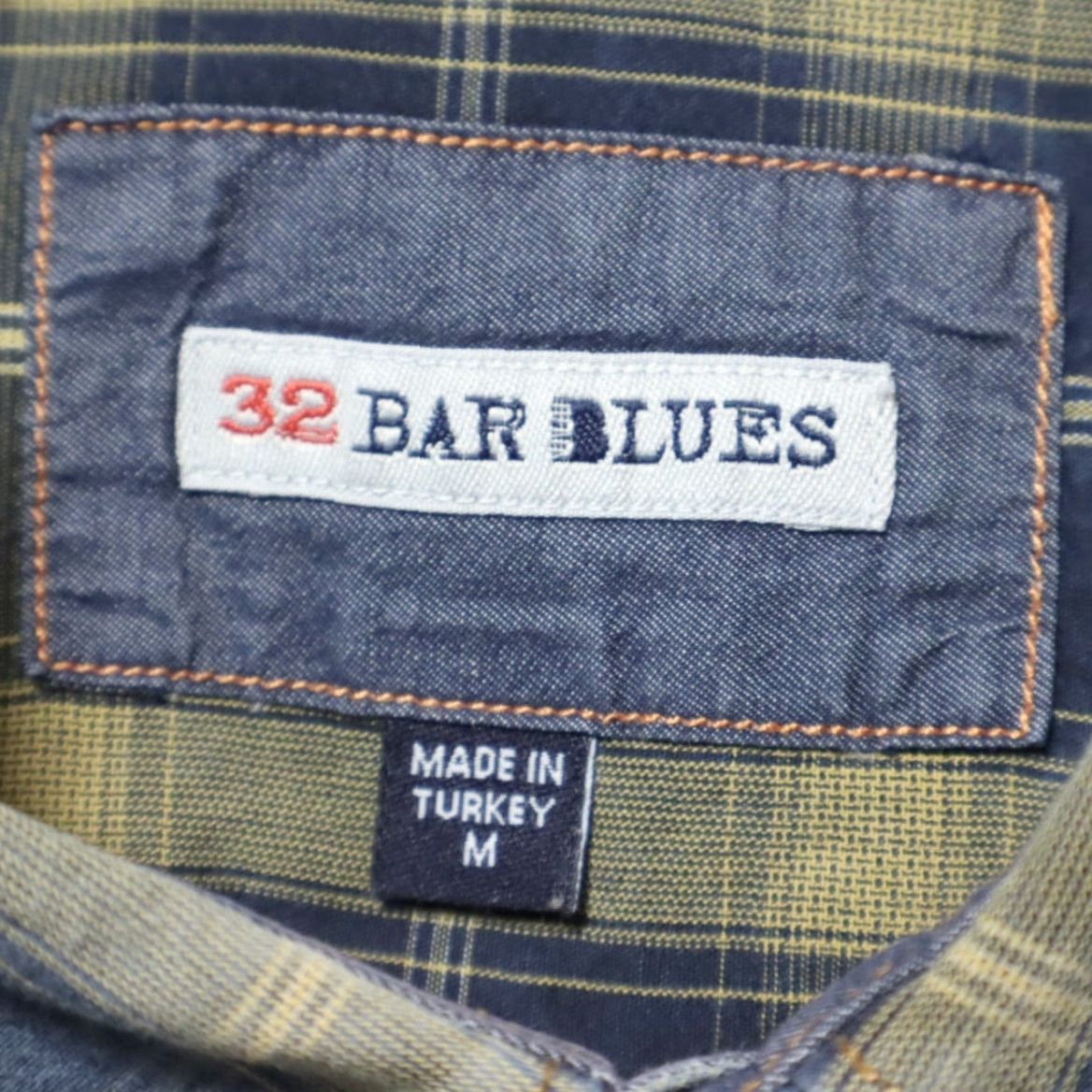 Vintage 32 Bar Blues Cotton Plaid Long Sleeve Button Up Shirt Blue Men M Size US M / EU 48-50 / 2 - 5 Thumbnail