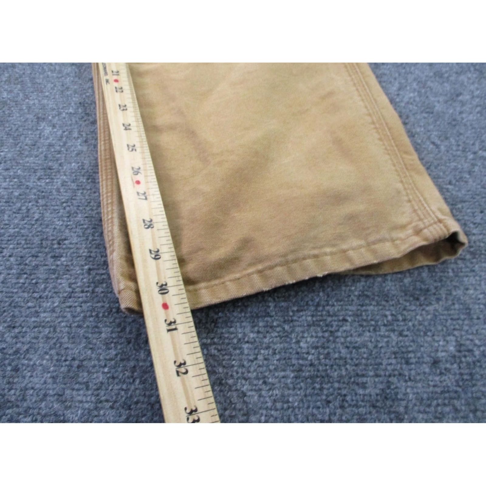 Carhartt Carhartt Pants Men 36 X 32 Beige Canvas Dungaree Workwear Outdoor Heavy Carpenter Pants Mens Beige Canvas Carhartt Pants Size US 34 / EU 50 - 4 Thumbnail