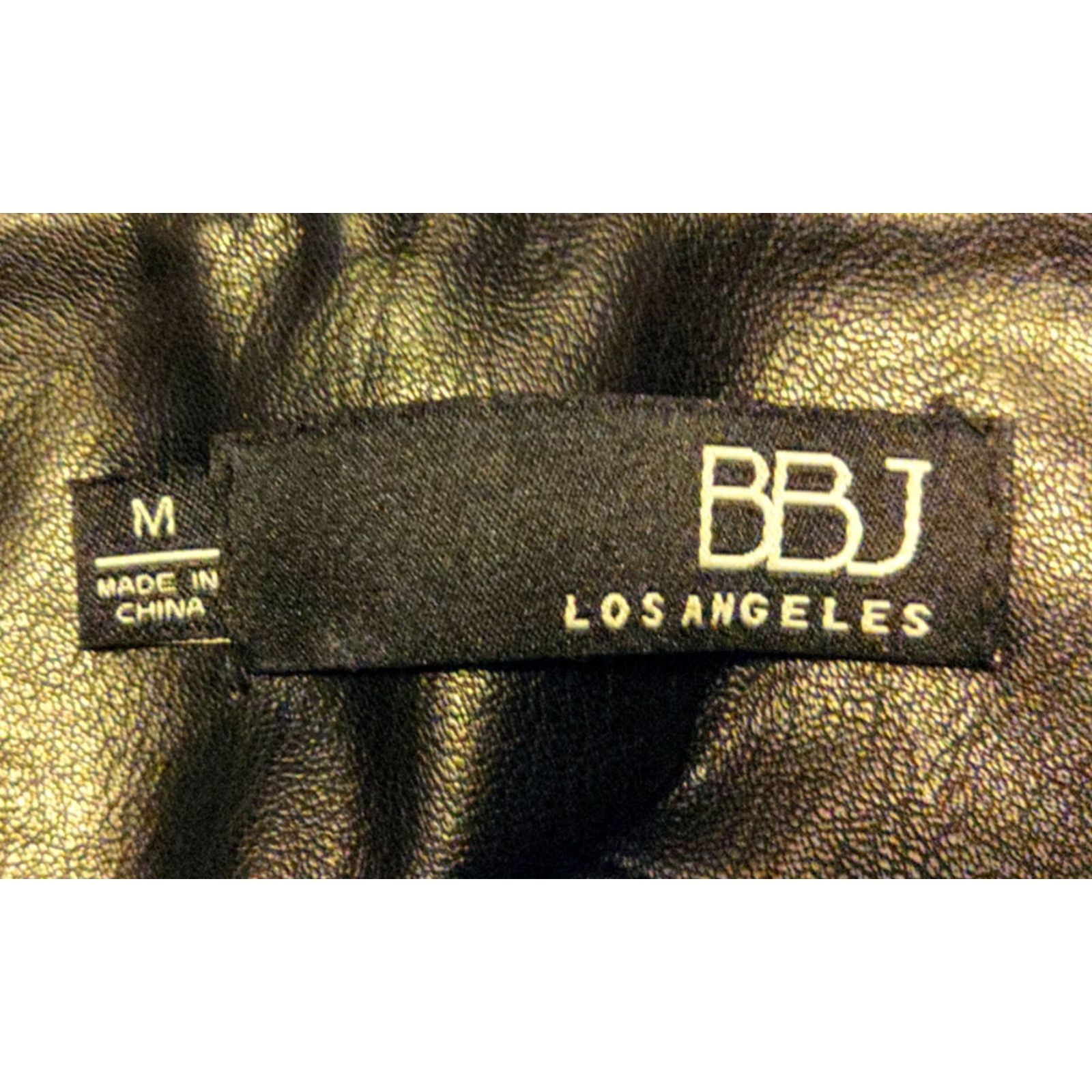 Vintage BBJ Los Angeles Skirt Women’s Medium Faux Leather Knee Length Pull On Black Small Angel Theme City Casual Party/Cocktail) Size 32" / US 10 / IT 46 - 5 Thumbnail