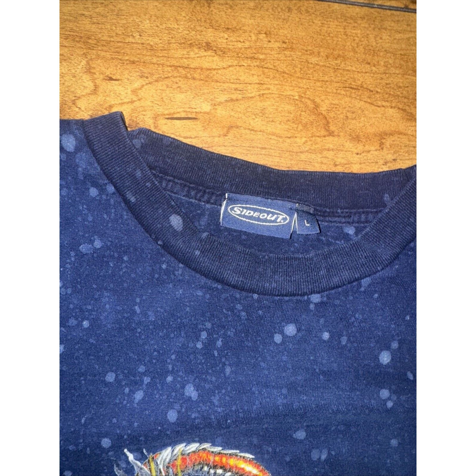 Sideout × Vintage Vintage Sideout Long Sleeve T-Shirt Navy Blue L Dragon Y2K Size US L / EU 52-54 / 3 - 4 Thumbnail