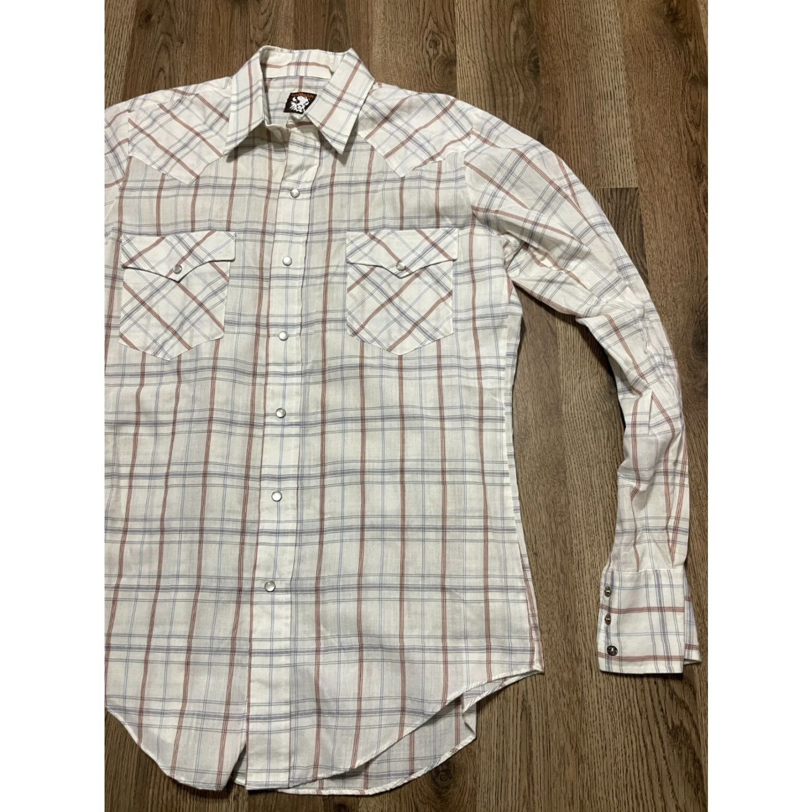 Armani Karman Shirt Women's Size S Gray White Red Plaid Button Up Size S / US 4 / IT 40 - 3 Thumbnail