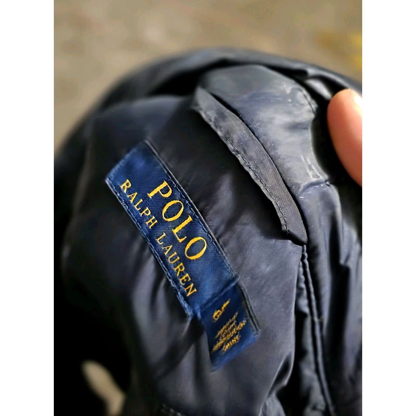Polo Ralph Lauren VINTAGE Polo Ralph Lauren Jacket Quilted Embroidered Crest Zip Snap Full Zip Women L Navy Blue Lamb Suede Quilted Jacket Size L / US 10 / IT 46 - 2 Thumbnail