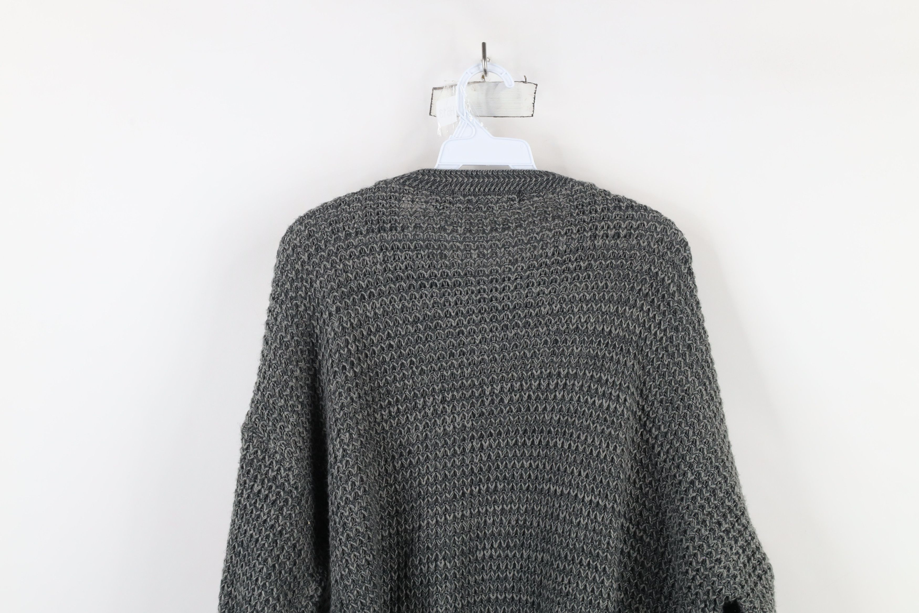 Vintage Vintage 90s Streetwear Chunky Crewneck Sweater Gray USA Size US L / EU 52-54 / 3 - 7 Thumbnail