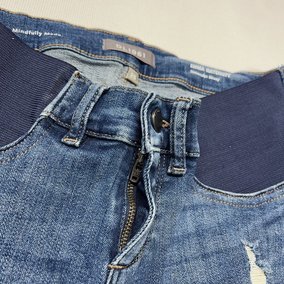 DL1961 DL1961 Jeans Emma Maternity Instasculpt Skinny Distressed Size 25" / US 0 / IT 36 - 8 Thumbnail