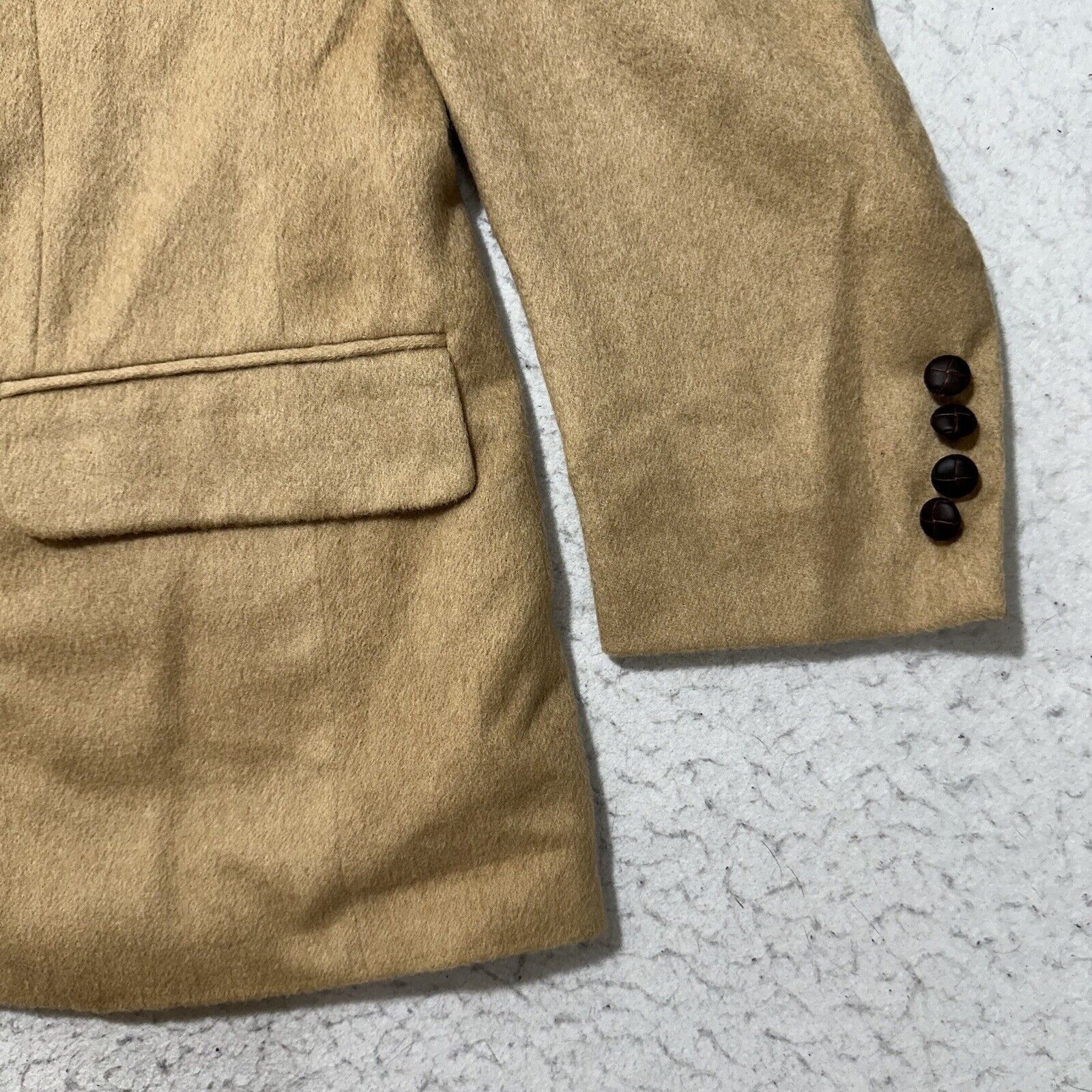 Other Christopher Hayes 42S 100% Camelhair Suit Jacket Beige Coat Size 42S - 4 Thumbnail