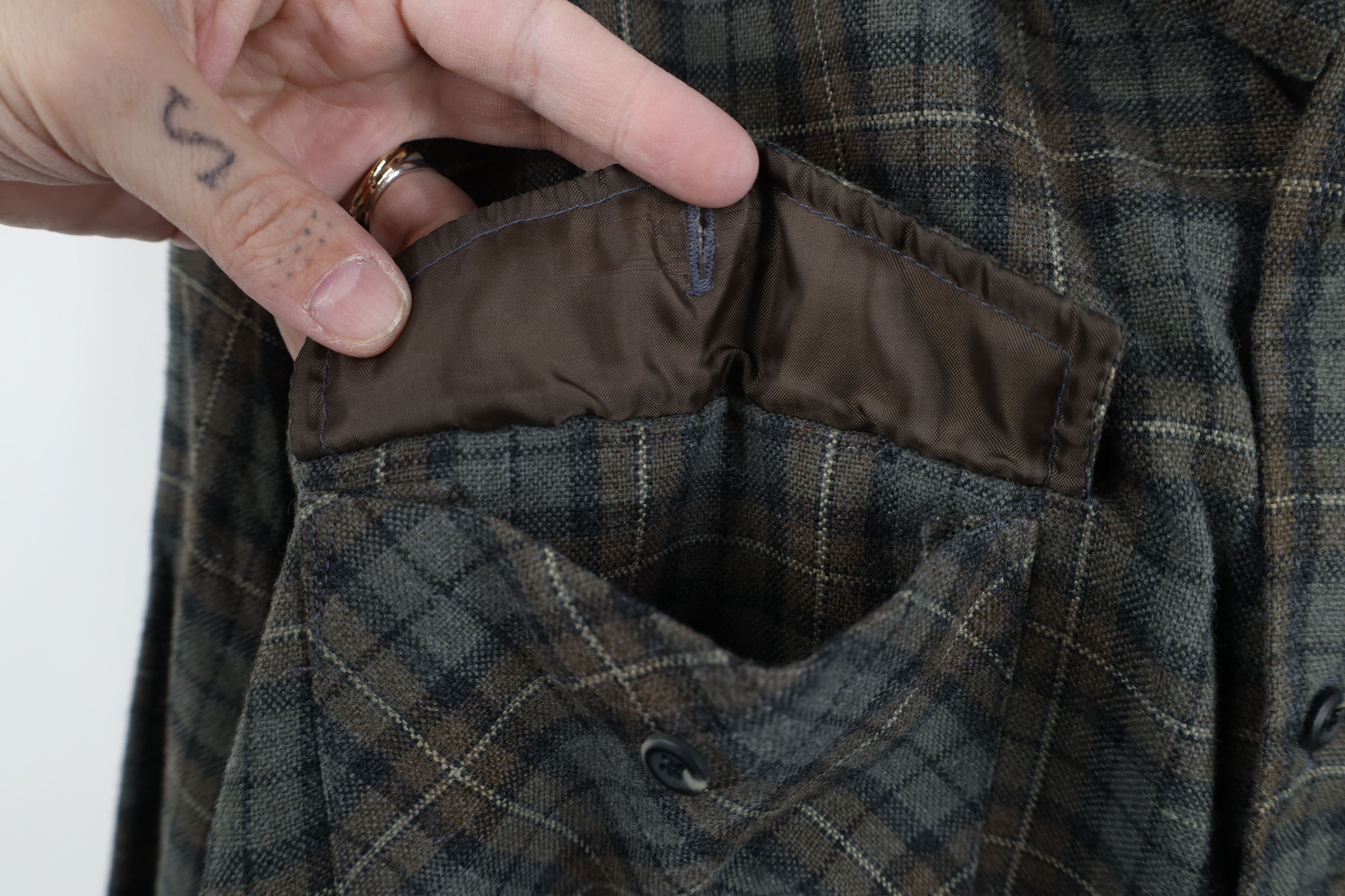 Vintage Vintage 90s Streetwear Knit Collared Button Down Shirt Plaid Size US XL / EU 56 / 4 - 6 Thumbnail