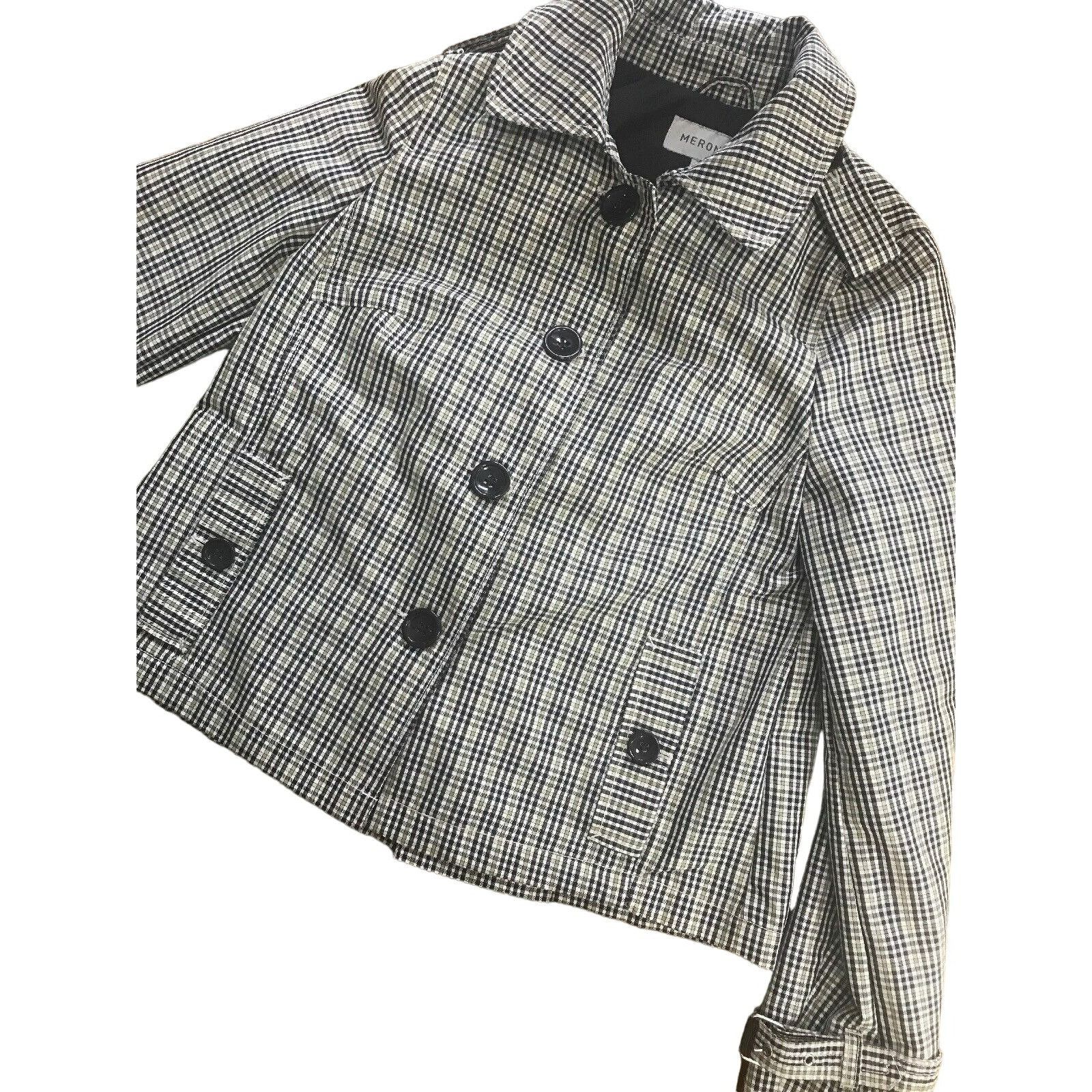 Merona Merona Blazer Jacket Coat SZ S Small Women's Plaid Green Bla Size S / US 4 / IT 40 - 8 Thumbnail