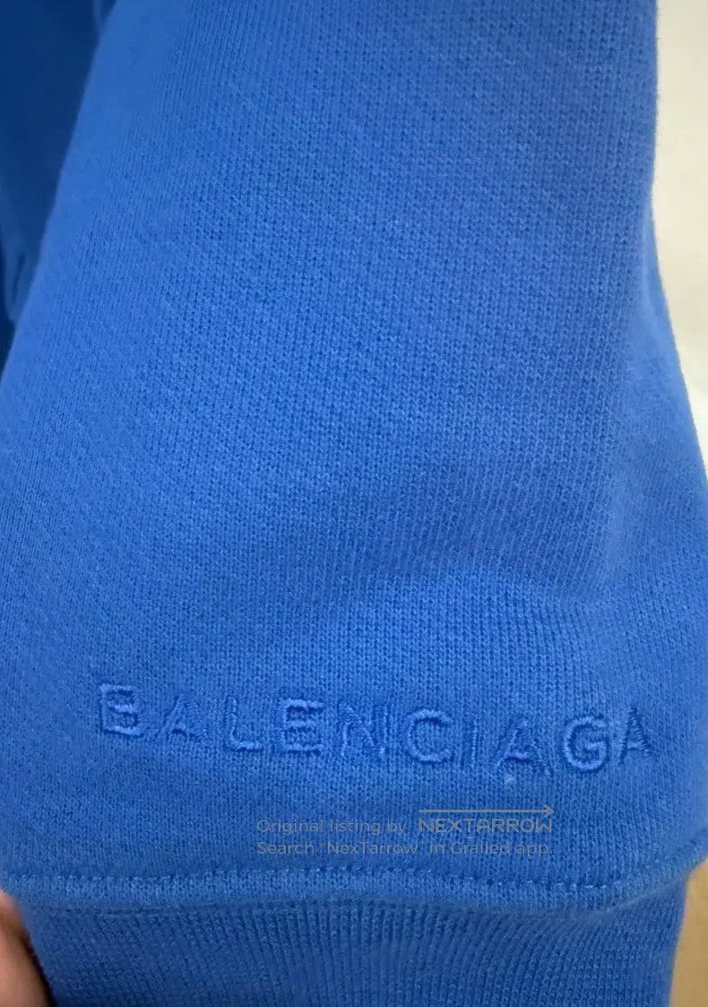 Balenciaga Balenciaga Blue Pure Version Hooded Sweatshirt Size US S / EU 44-46 / 1 - 6 Thumbnail