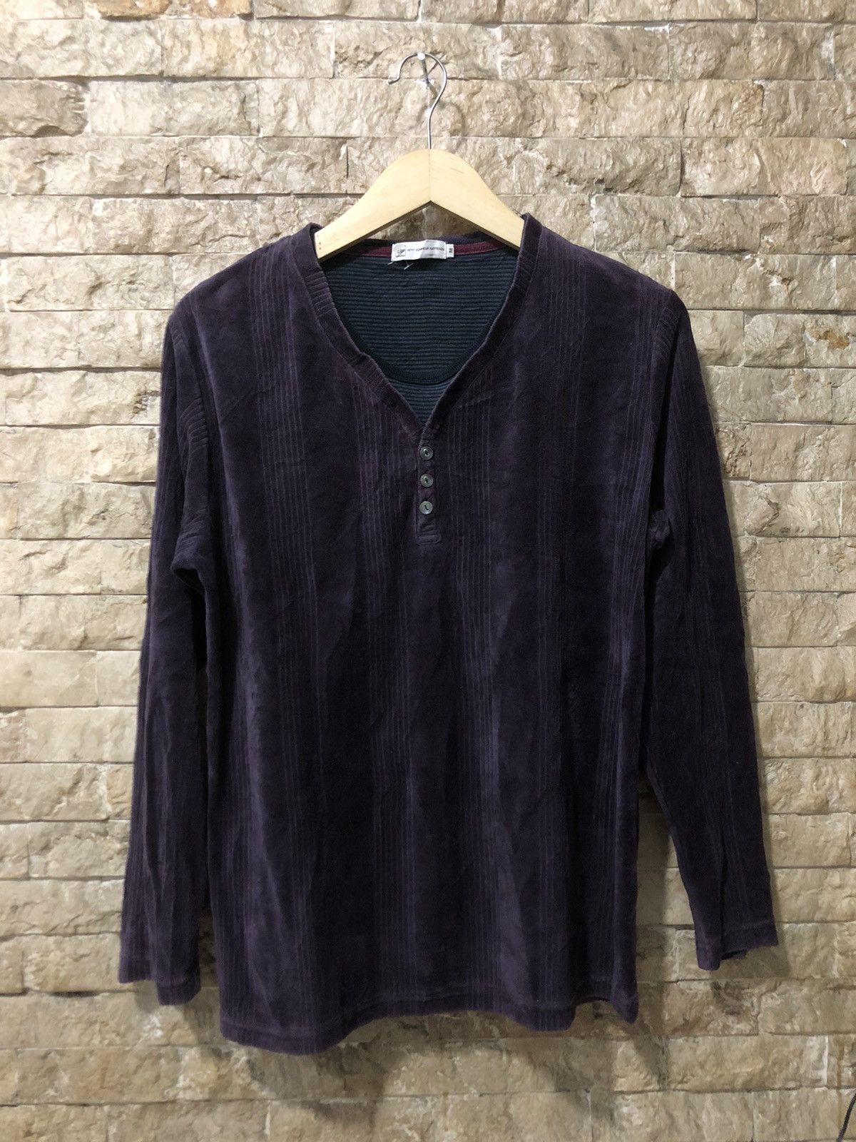 Japanese Brand Y2K PBI Velvet Double Layer Longsleeve Size US M / EU 48-50 / 2 - 1 Thumbnail