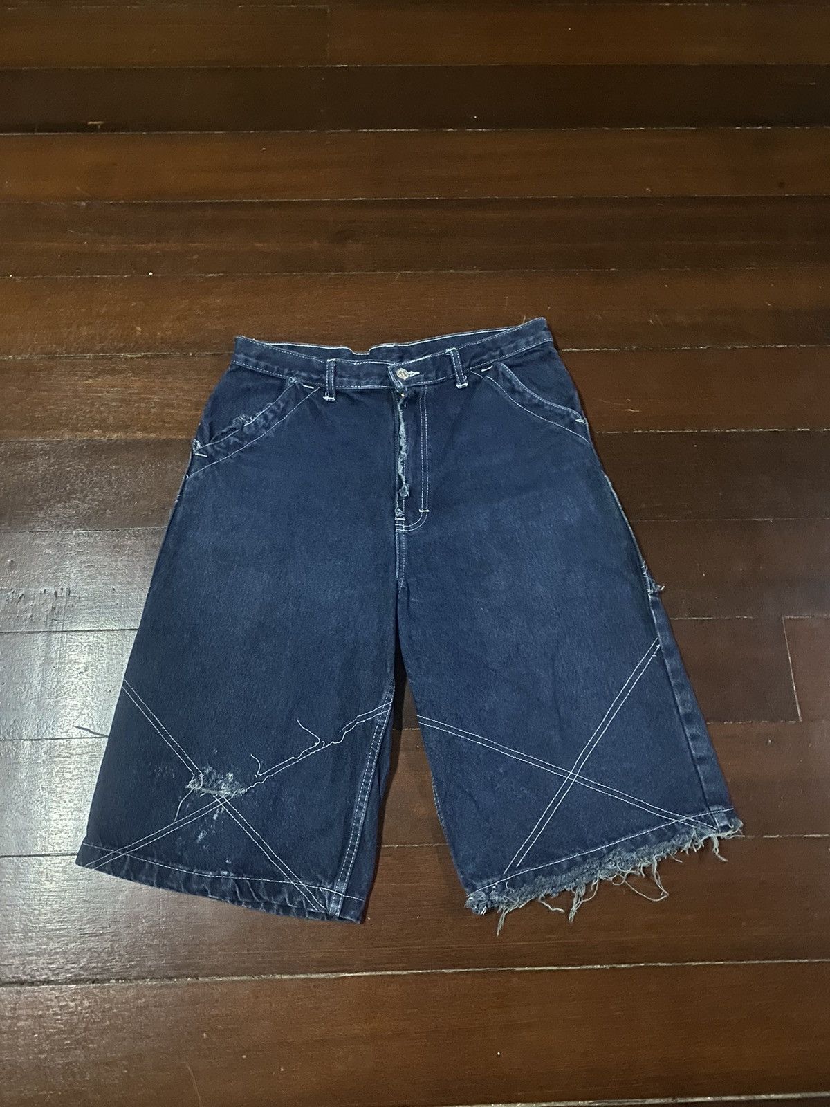 JNCO FIRE 🔥 FAD SPORT LOW DOWN DENIM OVER POCKET DISTRESSED Size US 33 - 1 Thumbnail