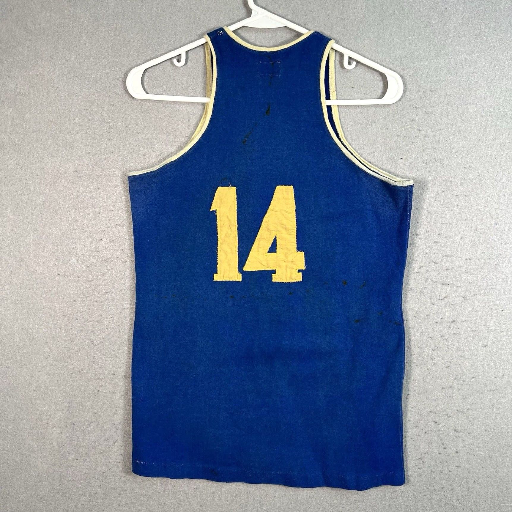 Vintage VINTAGE 1950s Durable Officer Sleeveless Basketball Jersey Mens Small Blue Size US S / EU 44-46 / 1 - 2 Thumbnail