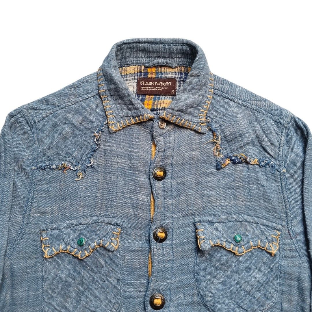 Kapital Flash report linen Western shirts Size US M / EU 48-50 / 2 - 3 Thumbnail