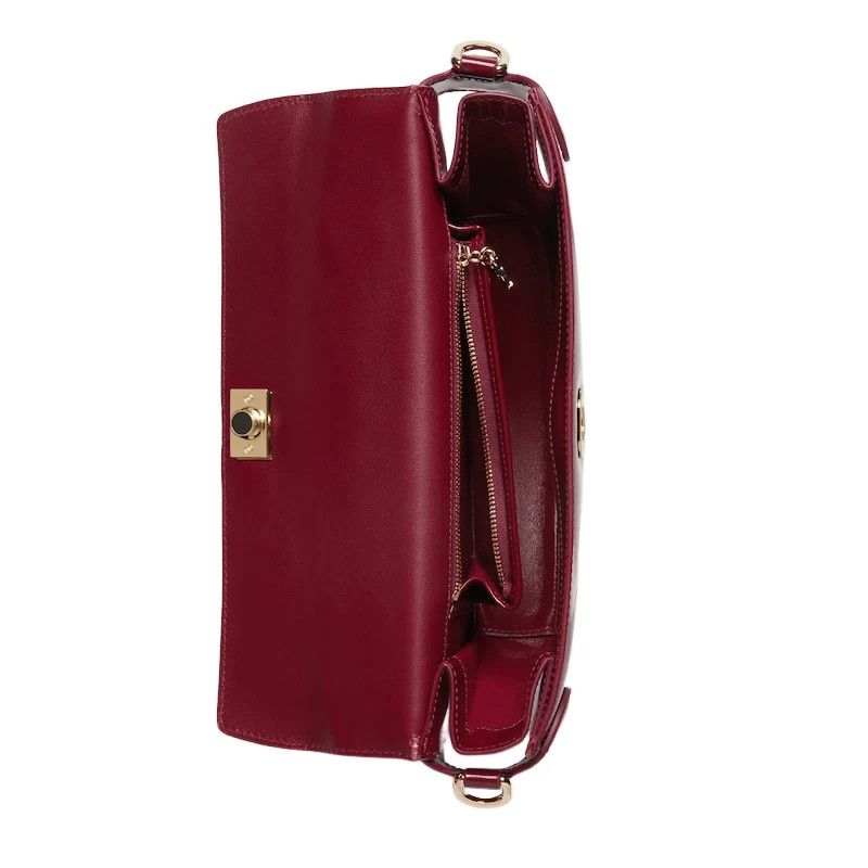 Gucci GUCCI Half-Moon Small Rosso Ancora Leather Top Handle Size ONE SIZE - 6 Thumbnail