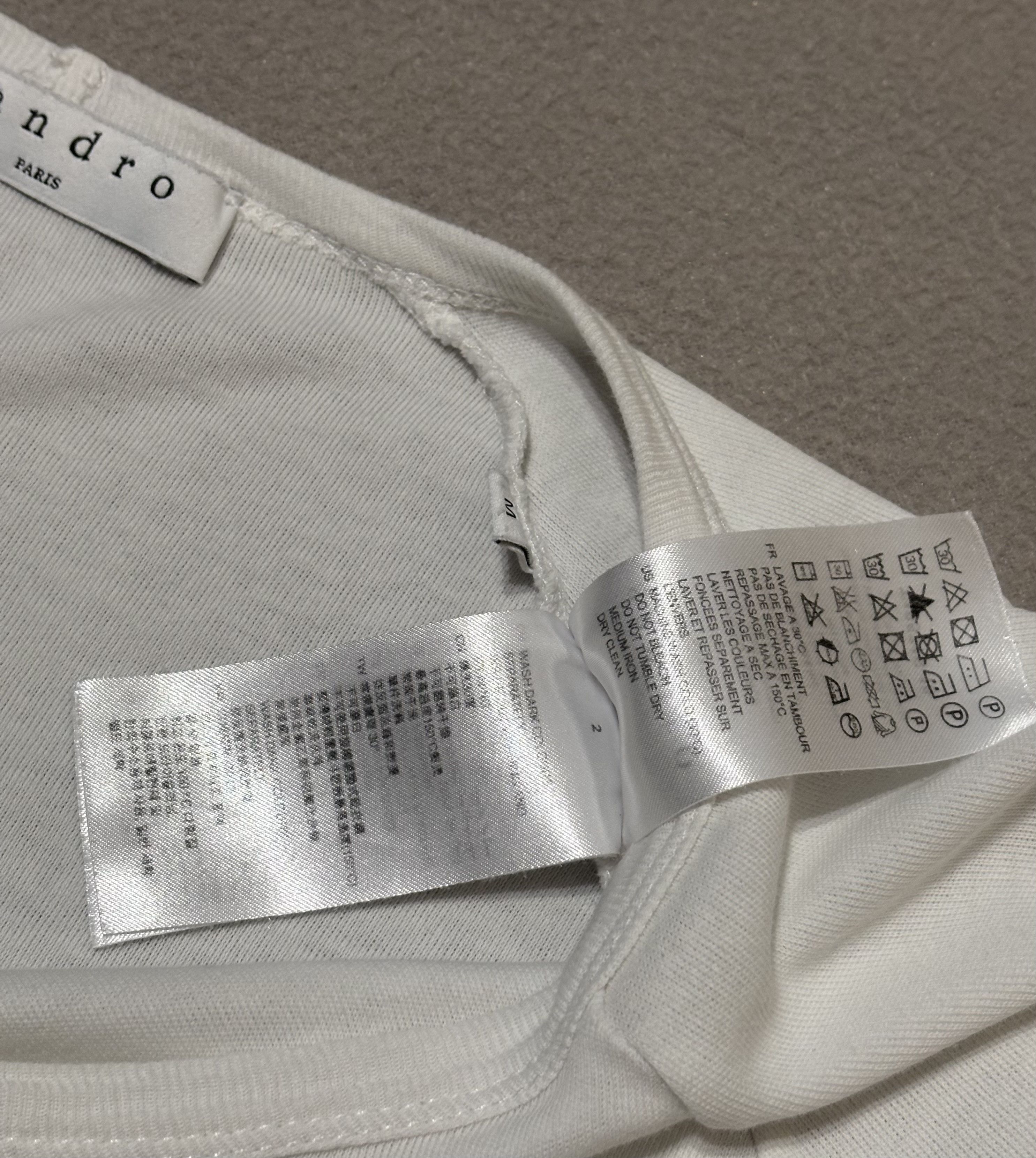 Sandro Sandro White T-shirt Size M Size US M / EU 48-50 / 2 - 14 Thumbnail