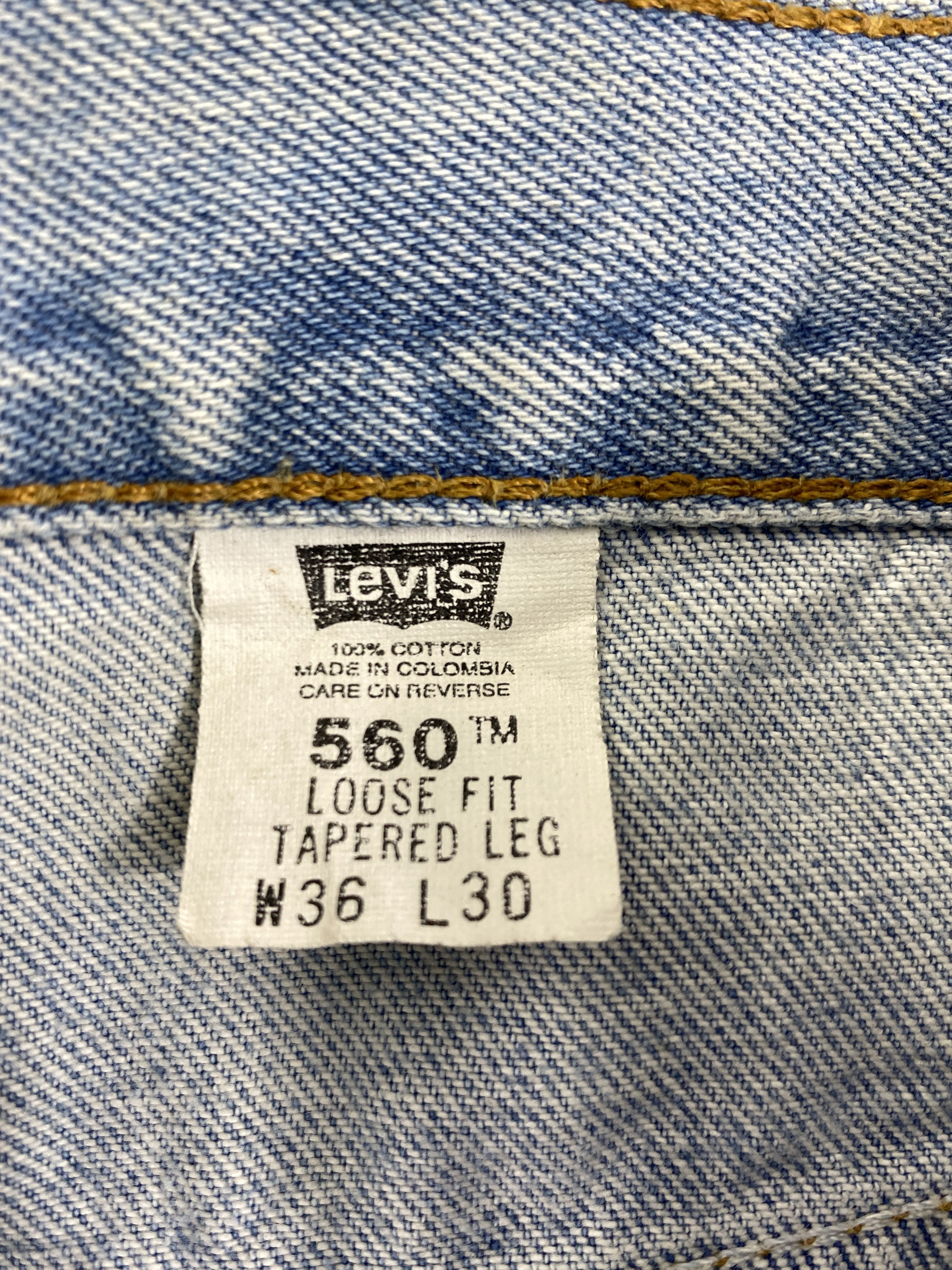 Japanese Brand Light Blue Wash Vintage Levi's 560 36x30.5 Denim -JN1461 Size US 36 / EU 52 - 9 Thumbnail
