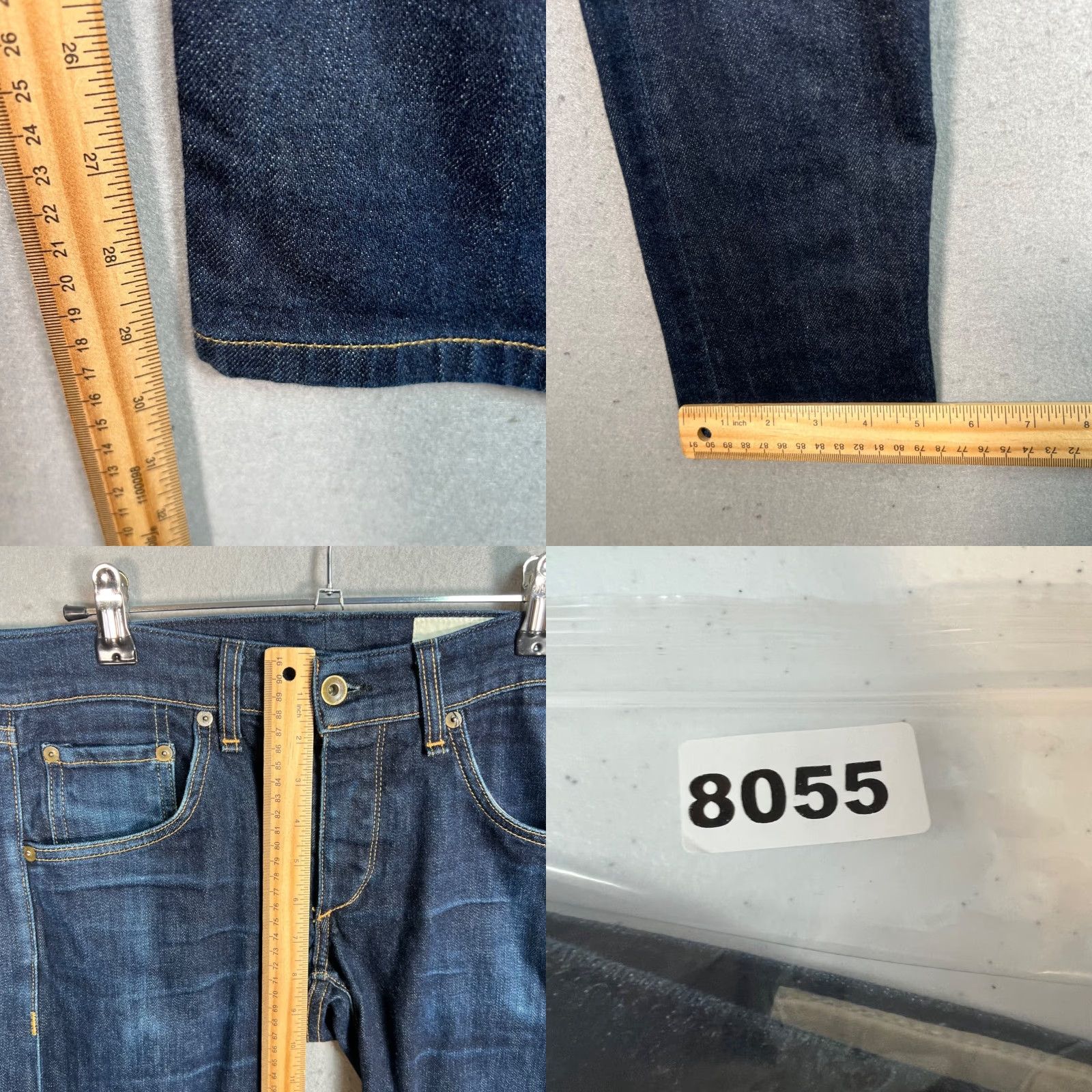 Rag & Bone rag & bone Womens Jeans Skinny Standard Issue Raw Denim Blue Size 31 Size 24" / US 00 / IT 34 - 8 Thumbnail