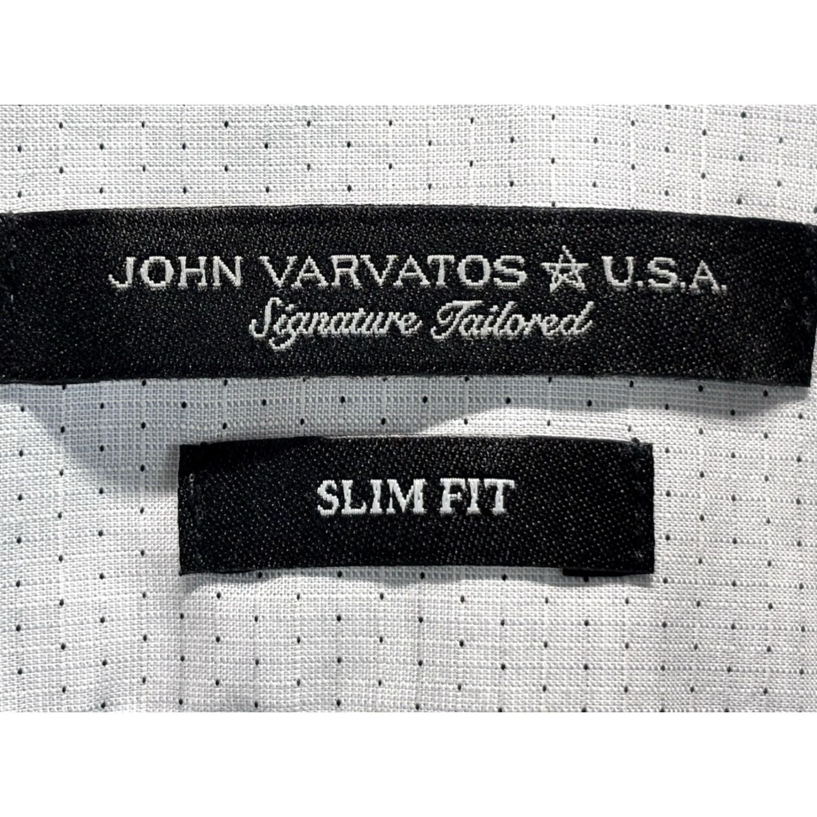 John Varvatos John Varvatos Button-Up Shirt Slim Fit L/XL Light Gray Small Dot Casual Mens Size US L / EU 52-54 / 3 - 4 Thumbnail