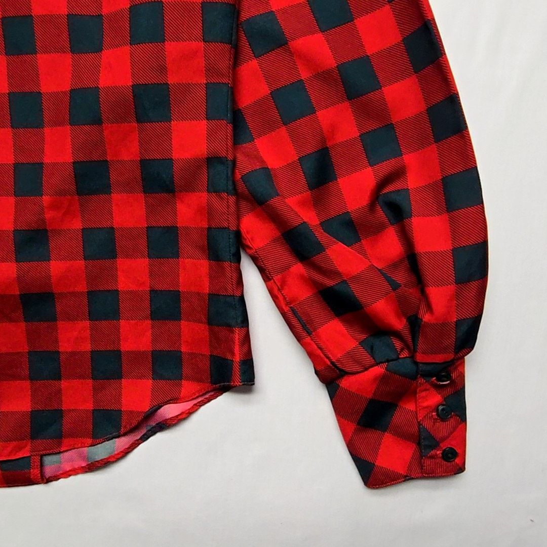 Vintage Vintage Sweet Apple Plaid Blouse Red Green Checkered Size 7 Size M / US 6-8 / IT 42-44 - 9 Thumbnail