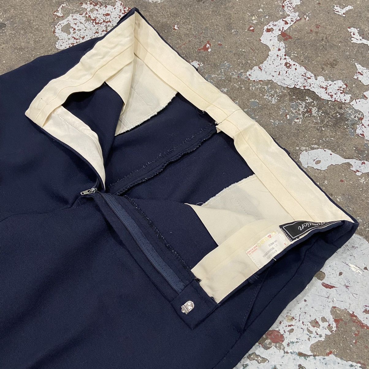 Vintage Vintage Navy Blue Pleated Trousers Size US 36 / EU 52 - 4 Thumbnail