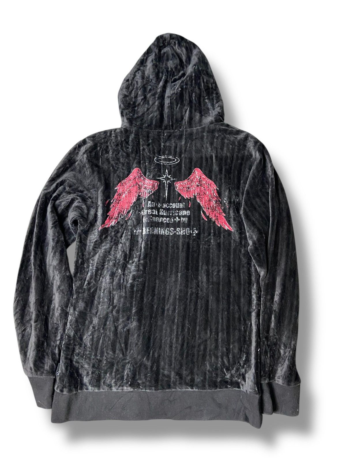 BERNINGS SHO Bernings Sho Grunge Velvet Full Zip Hoodie Jacket (152) Size US L / EU 52-54 / 3 - 2 Thumbnail