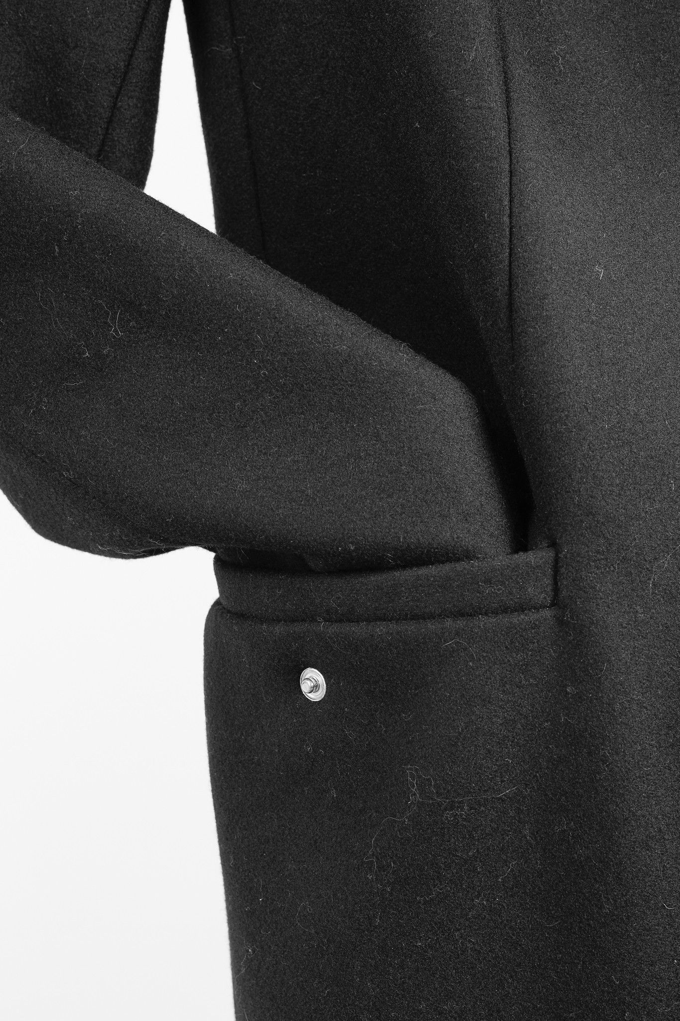 Love Moschino Love Moschino Silver Octagram Black Wool Tailored Coat Size S / US 4 / IT 40 - 7 Thumbnail
