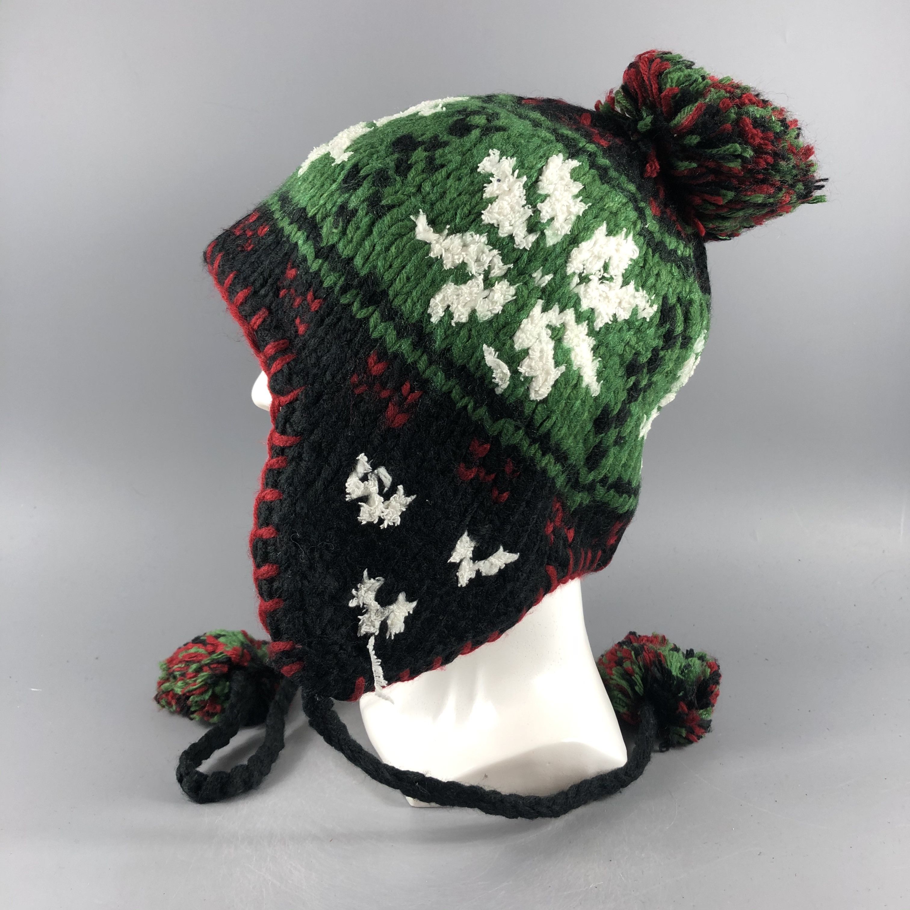 Japanese Brand × Vintage Fair Isle Ear Flap Hat Beanie Snow Hat Snow Cap -D414 Size ONE SIZE - 1 Thumbnail