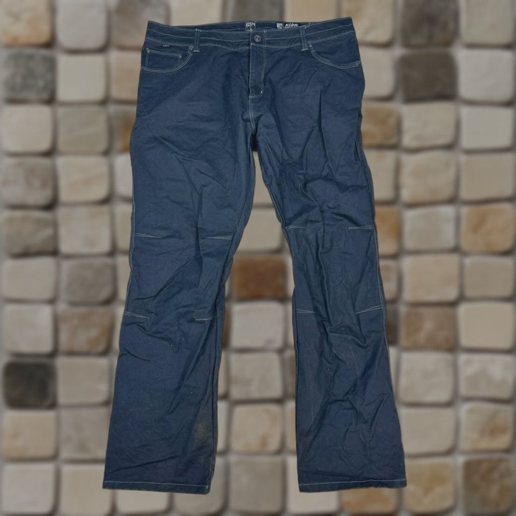 Born Kuhl Crag Series Pants Mens Blue Logo Cotton Stretch 42 Regular Straight 5-Pocket Design Vintage: No Size US 42 / EU 58 - 1 Thumbnail