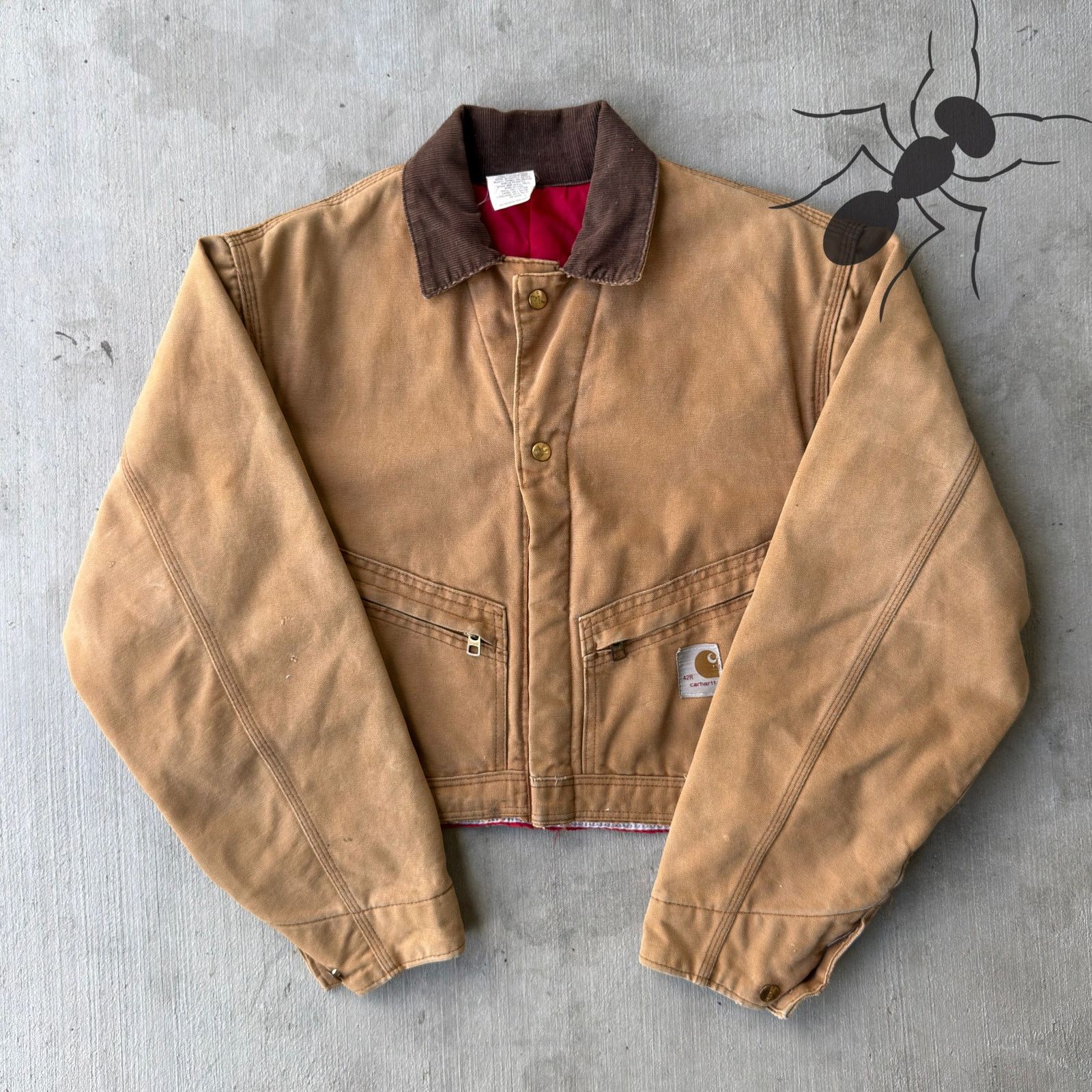 Carhartt × Vintage Carhartt brown cropped Detroit style work wear jacket Size US S / EU 44-46 / 1 - 1 Thumbnail