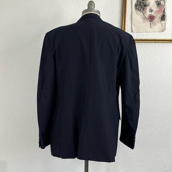 Salvatore Ferragamo Salvatore Ferragamo Wool Solid 2 Button Suit Jacket Blazer Size 44L - 6 Thumbnail