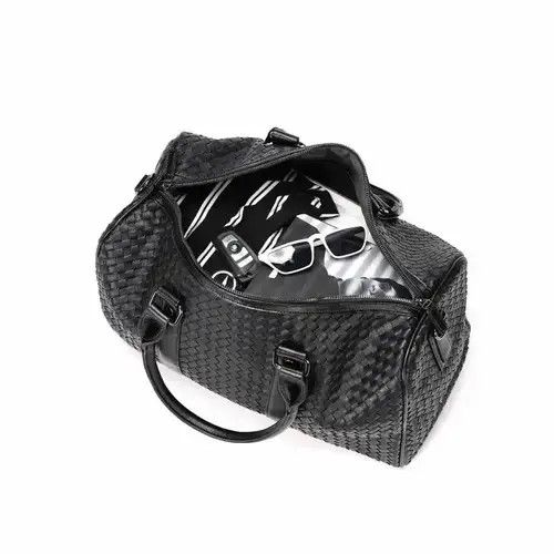 VIBE Outdoor retro woven travel duffle bag pu leather Size ONE SIZE - 6 Thumbnail
