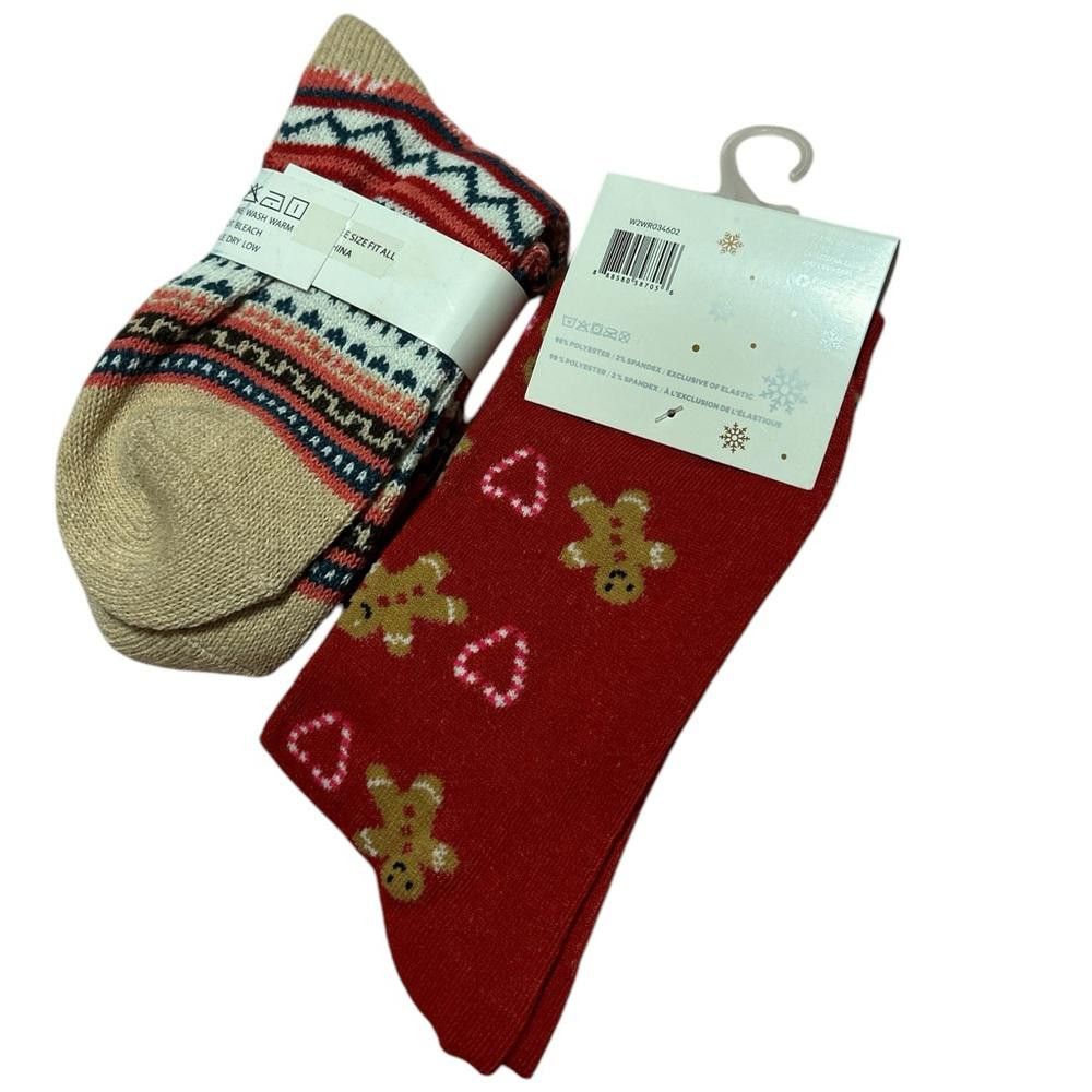 Joe Freshgoods Two pairs of women's festive socks set Size ONE SIZE - 3 Thumbnail