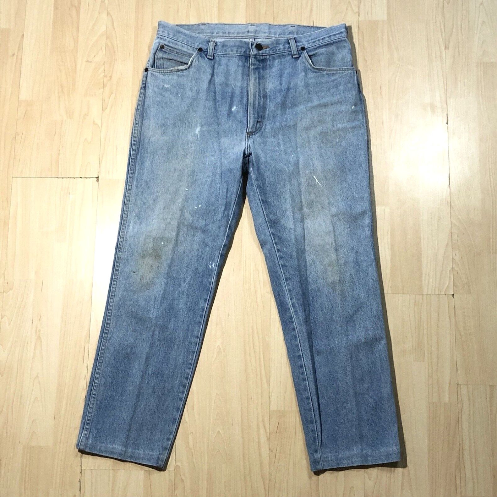 Wrangler Men's Black Denim Tapered Denim Pants, Size W30 cotton black type Vintage Second Hand