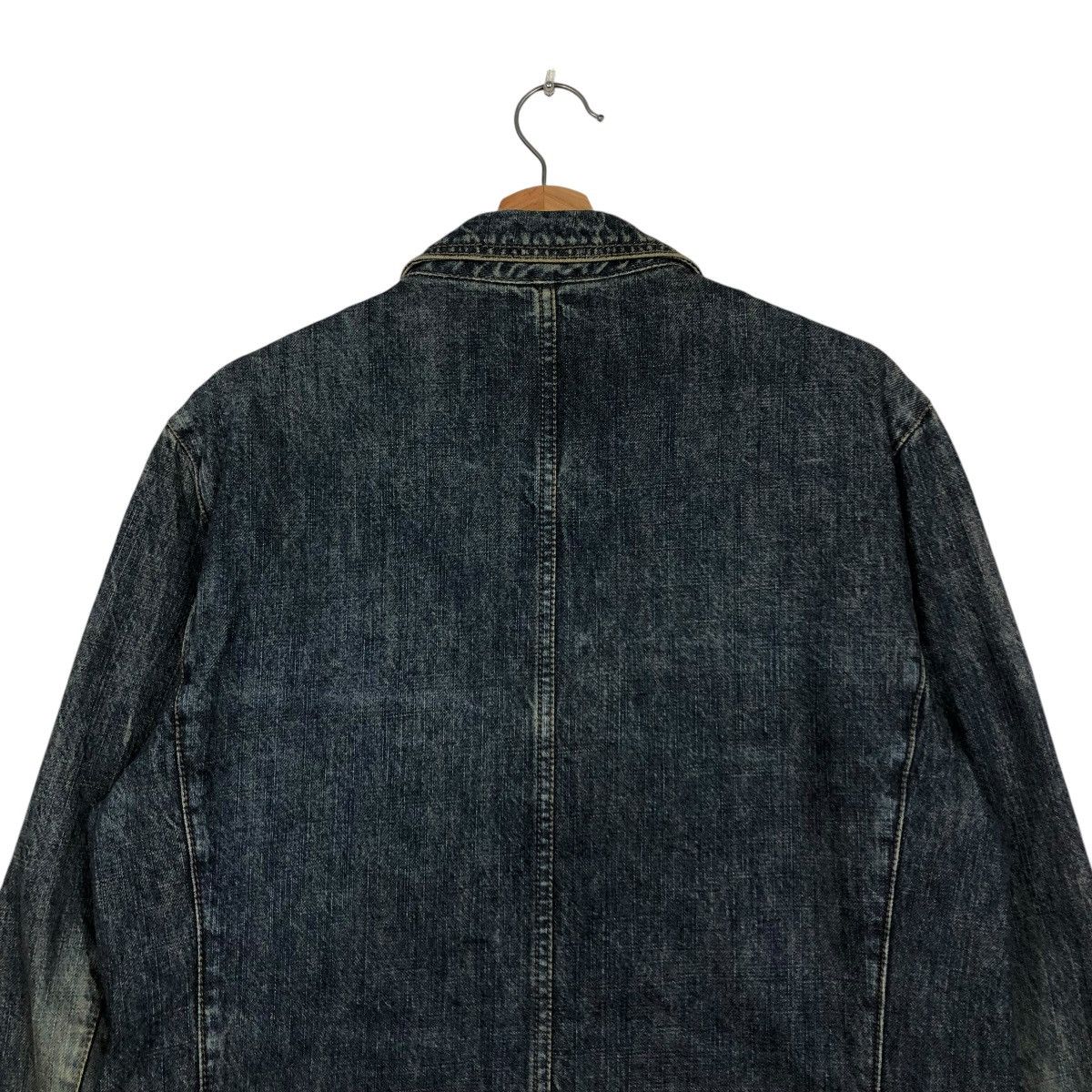 PPFM 🔥VINTAGE DENIM BIKER JACKET PPFM ISSEY MIYAKE Size US L / EU 52-54 / 3 - 11 Thumbnail