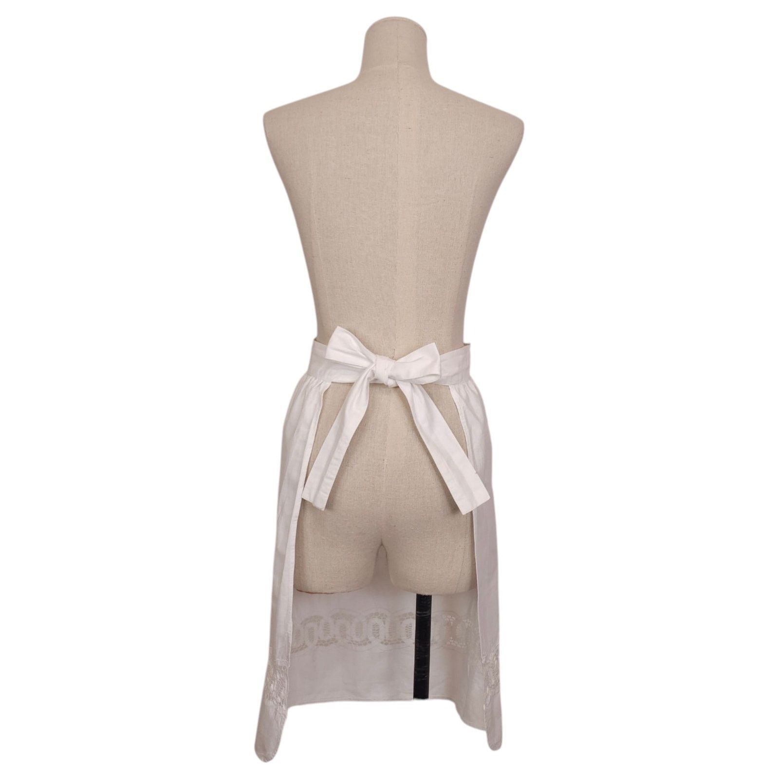 Other Belgian Battenburg Lace Cotton Half Apron White Size ONE SIZE - 3 Thumbnail