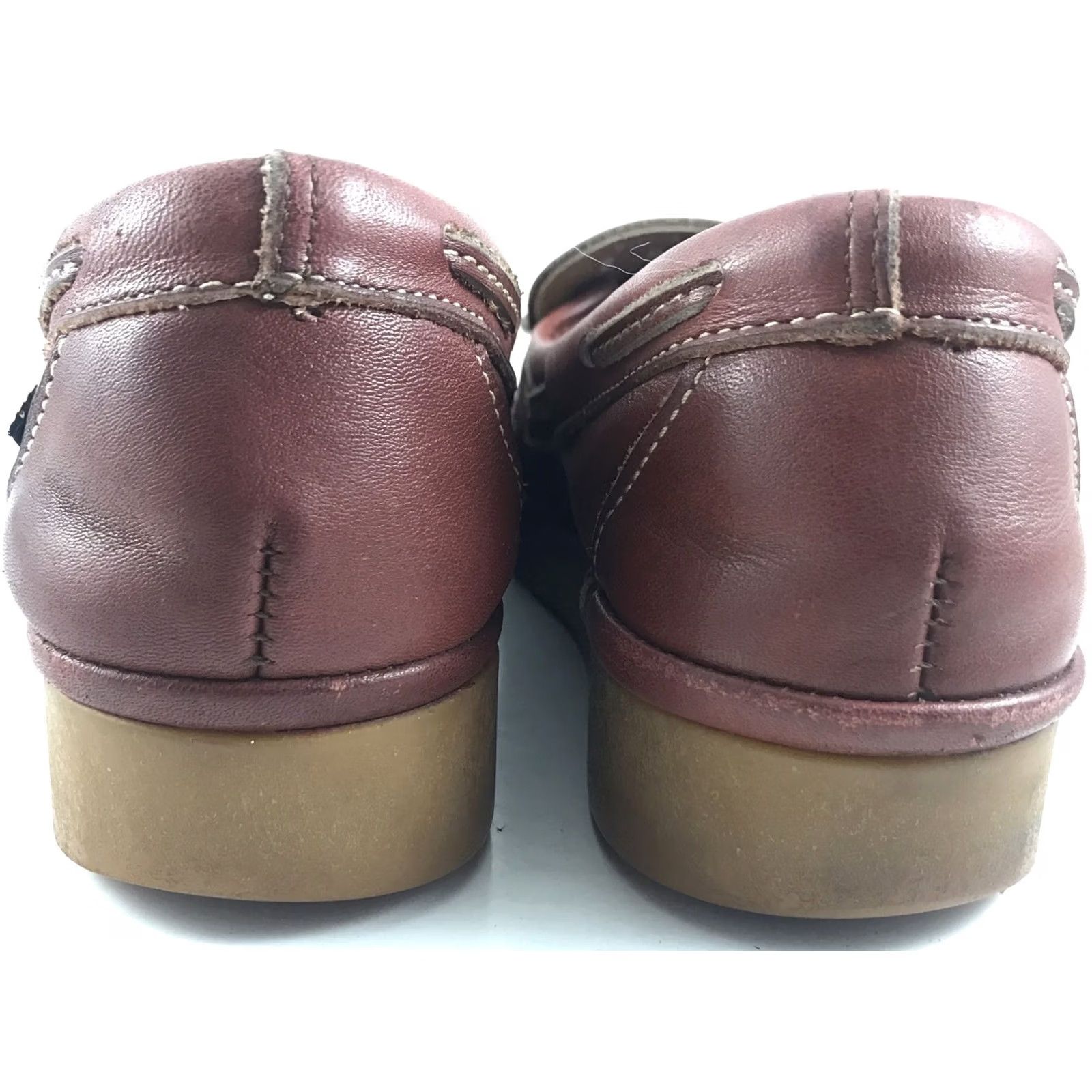 Vintage Womens Dex 467833 Size 8M Ox Blood Leather Boat Loafers Casual SlipOn Shoes-96 (This is a slight variation of the original title.) Size US 8 / IT 38 - 4 Thumbnail