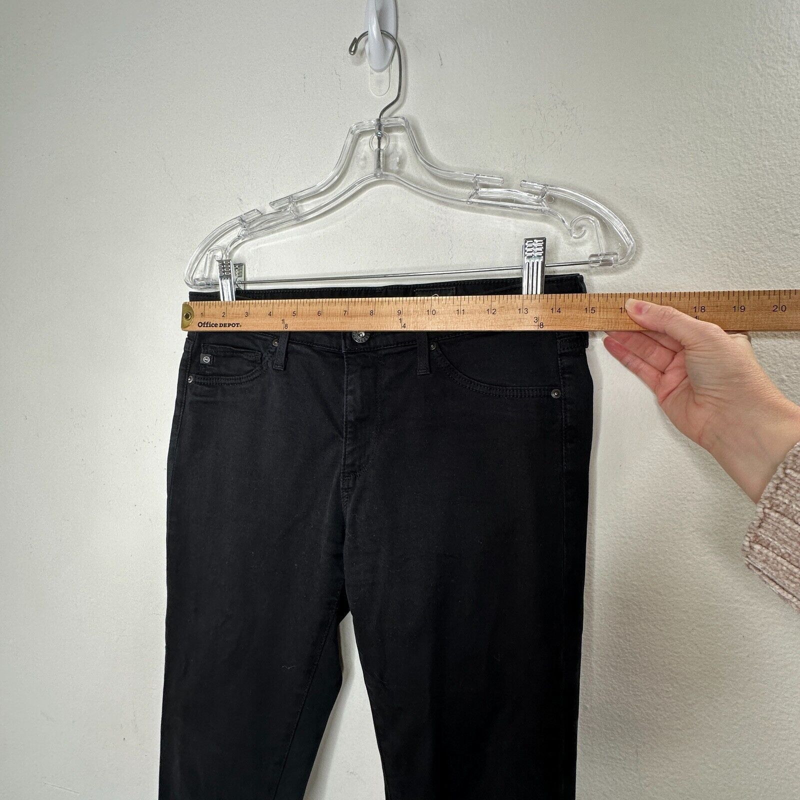AG Adriano Goldschmied Adriano Goldschmeid Black Ankle Mid Rise Skinny Jeans 27 Size 27" / US 4 / IT 40 - 12 Thumbnail