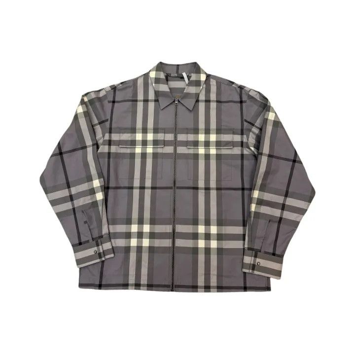 Burberry Burberry Gray Plaid Long Sleeve Jacket Size US M / EU 48-50 / 2 - 1 Thumbnail