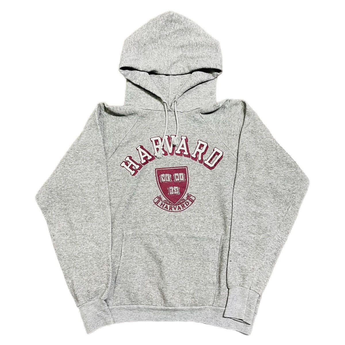 Vintage Vintage 80s Harvard University Raglan Hoodie Sweatshirt Size US M / EU 48-50 / 2 - 1 Preview