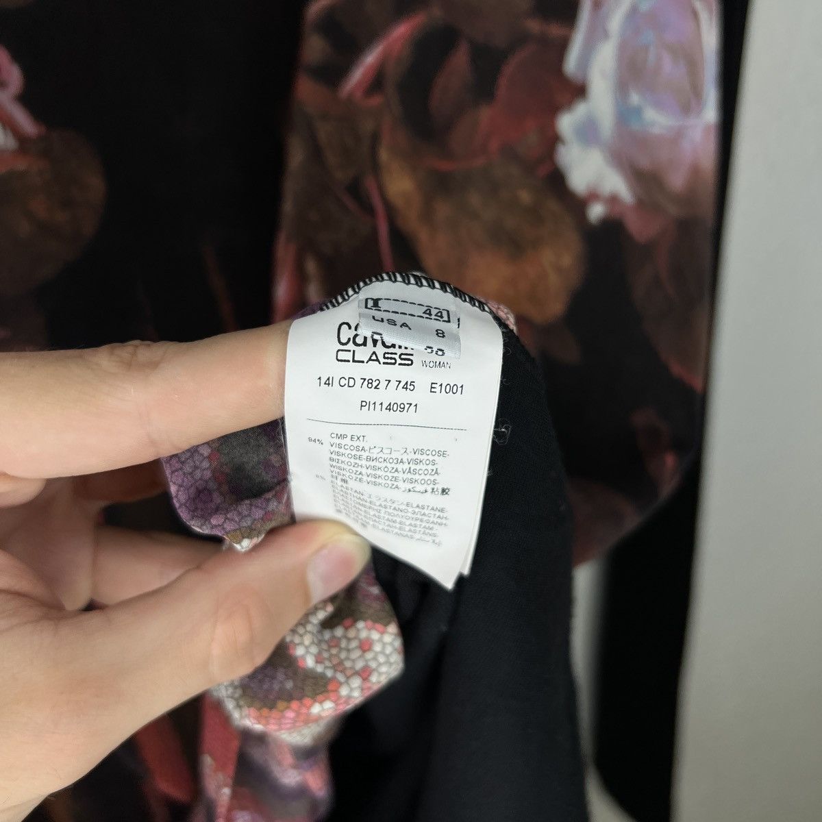 Just Cavalli Roberto Cavalli Blouse Top Floral Print Long Sleeve Mesh Top Size M / US 6-8 / IT 42-44 - 7 Thumbnail