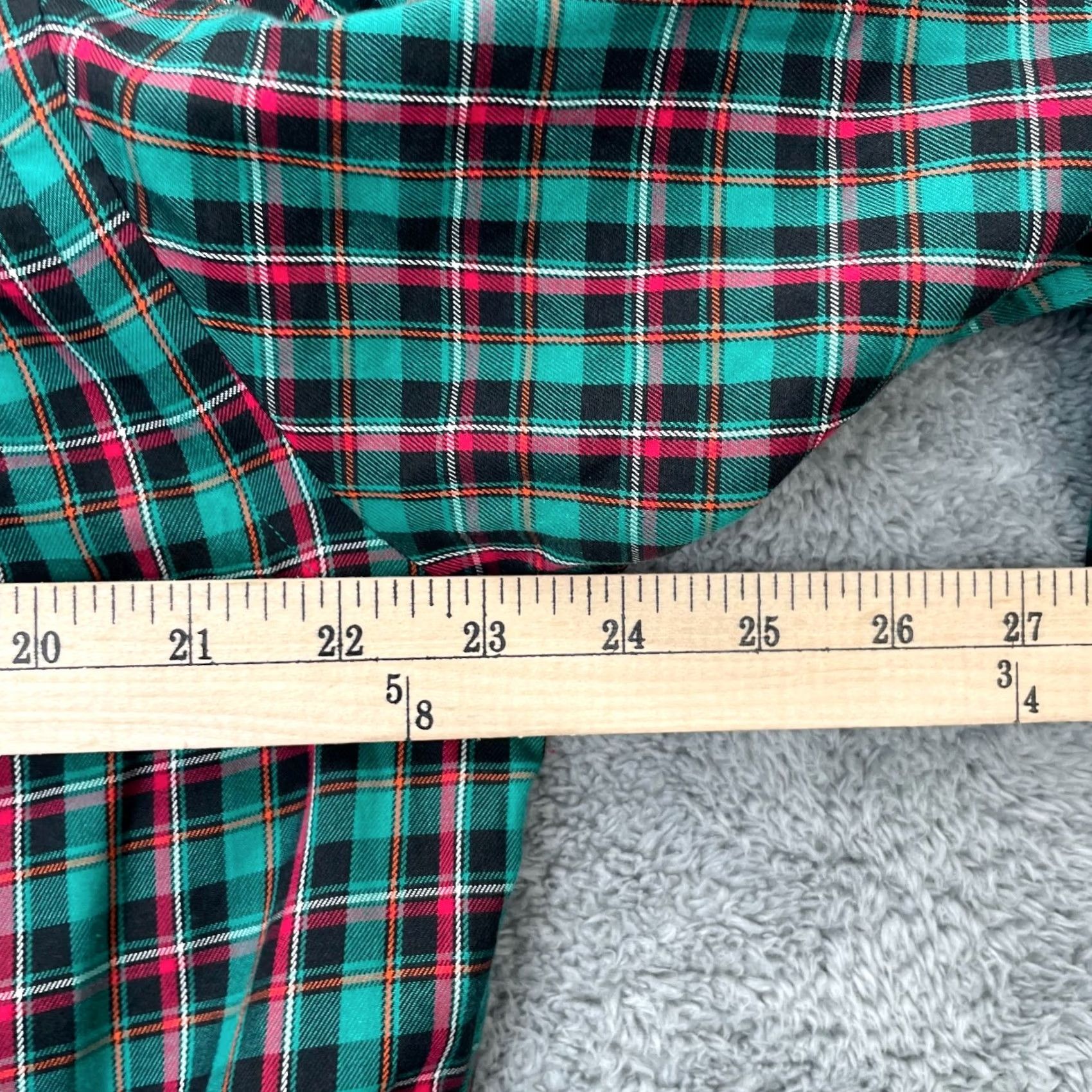 Ralph Lauren VINTAGE Ralph Lauren Shirt Mens Large Green Plaid Cotton Custom Fit Button Down Size US L / EU 52-54 / 3 - 8 Thumbnail