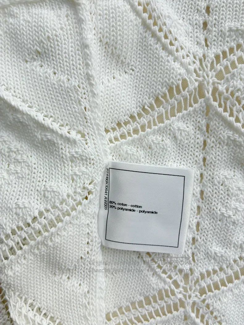 Chanel Chanel 23c white hollow knitted suspender vest Size XS / US 0-2 / IT 36-38 - 7 Thumbnail