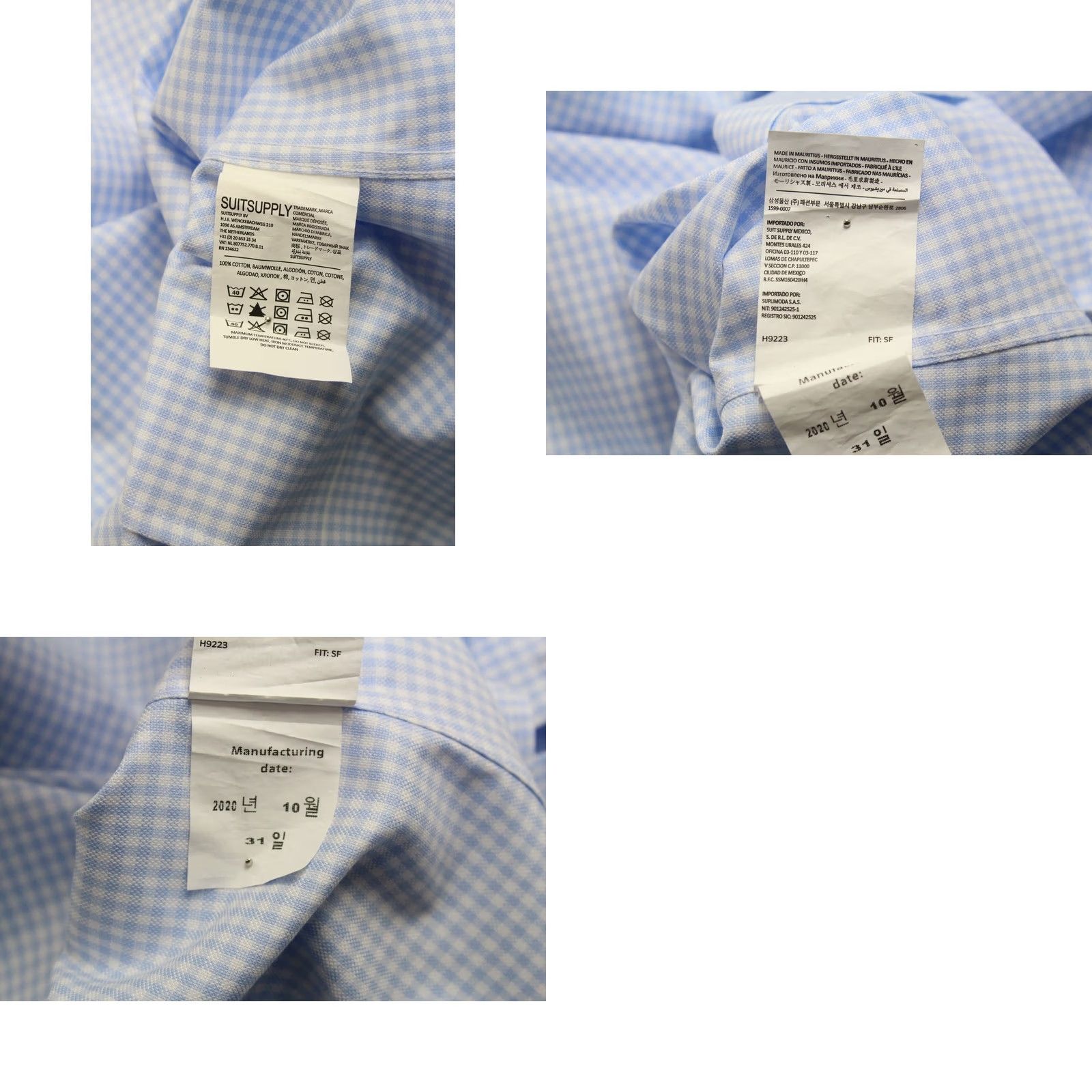 Suitsupply Suitsupply Traveller Slim Fit Formal Shirt Check Cutaway Men 39 / 15 1/2 Blue Shirt Size 40R - 8 Thumbnail