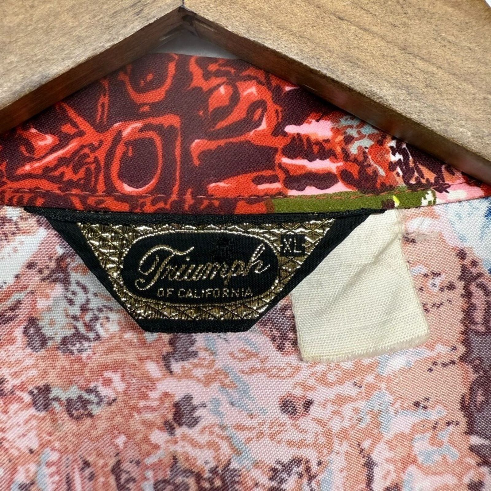 Vintage Vintage Triumph Of California Shirt Men's XL Red 70s 80s Size US XL / EU 56 / 4 - 7 Thumbnail
