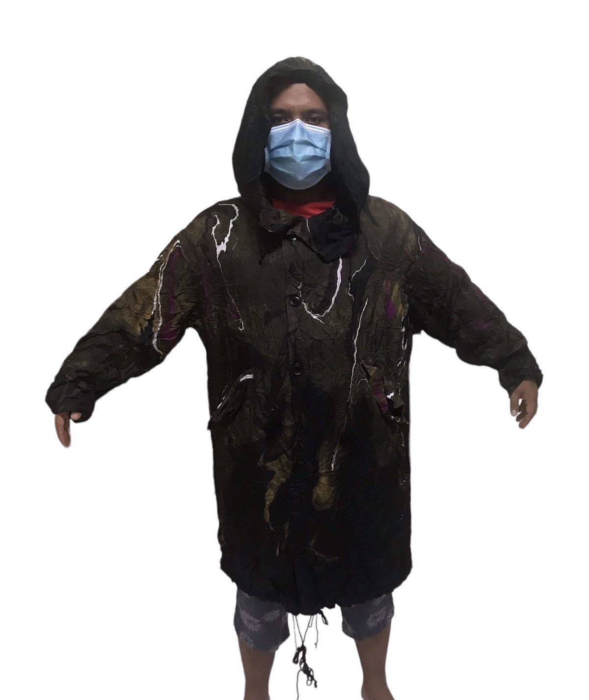 Japanese Brand × Y's × Yohji Yamamoto Y's Yohji Yamamoto Suminagashi Marble Pattern Light Jacket Size US M / EU 48-50 / 2 - 7 Thumbnail