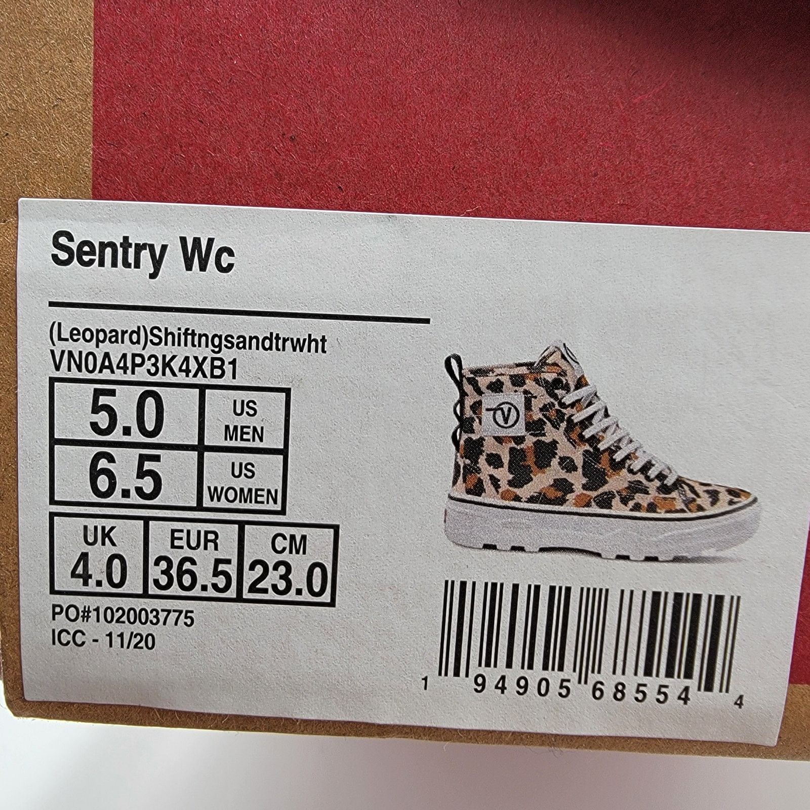 Vans VANS Sentry WC Leopard Shifting Sand Sz 5M/6.5W VN0A4P3K4XB1 Size US 6.5 / IT 36.5 - 8 Thumbnail