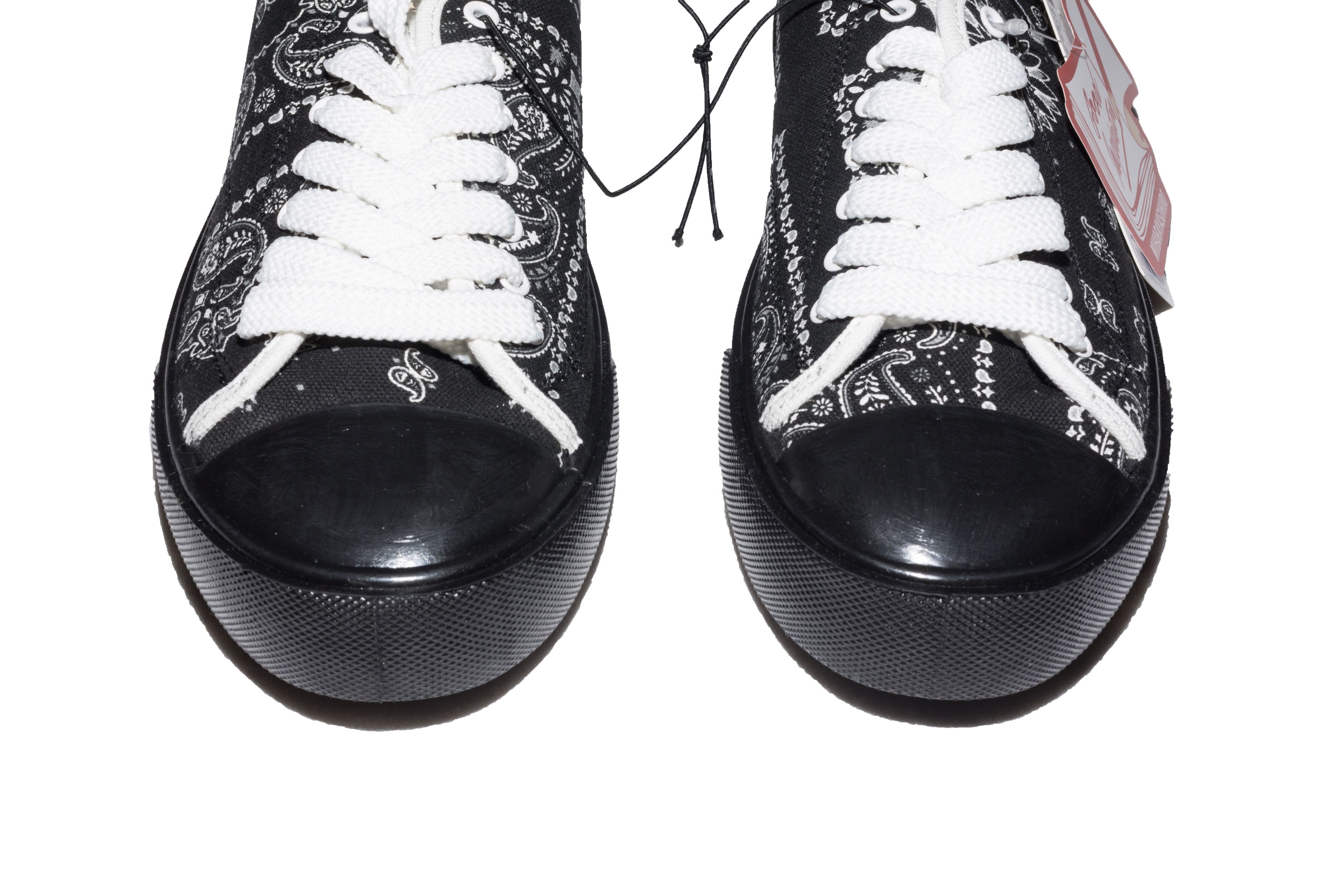 Maison MIHARA YASUHIRO Double Black Paisley Lace Up Court Shoes Size US 8.5 / EU 41-42 - 3 Thumbnail