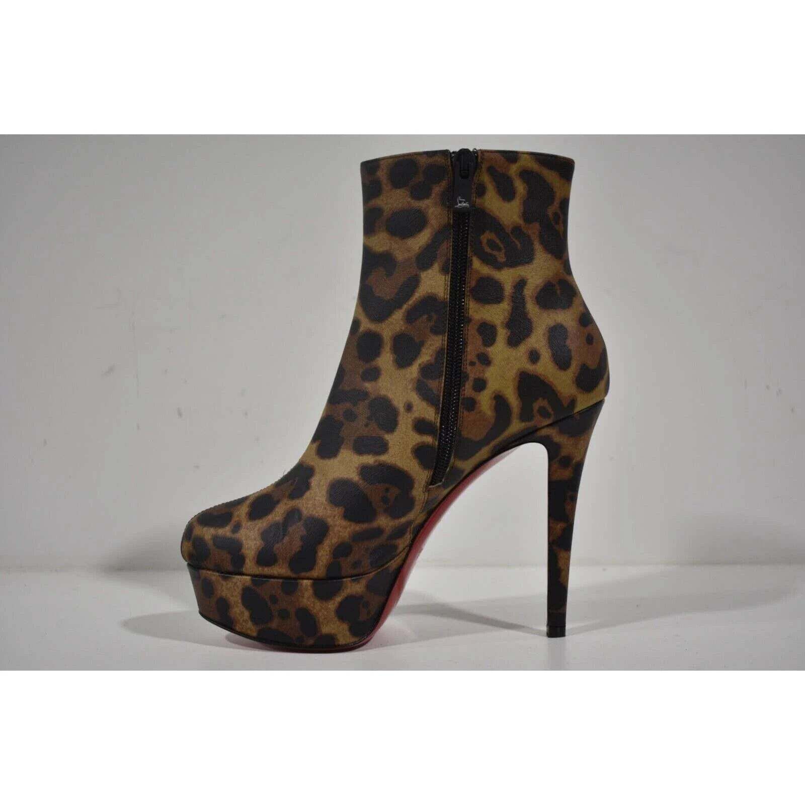 Christian Louboutin Christian Louboutin Bianca Booty 120 Leopard Brown Size US 9 / IT 39 - 9 Thumbnail
