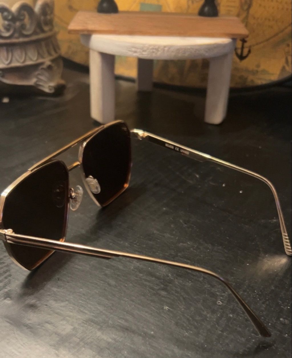 Other Women's Unbranded Gold Brown Aviator Sunglasses One Size Size ONE SIZE - 2 Thumbnail