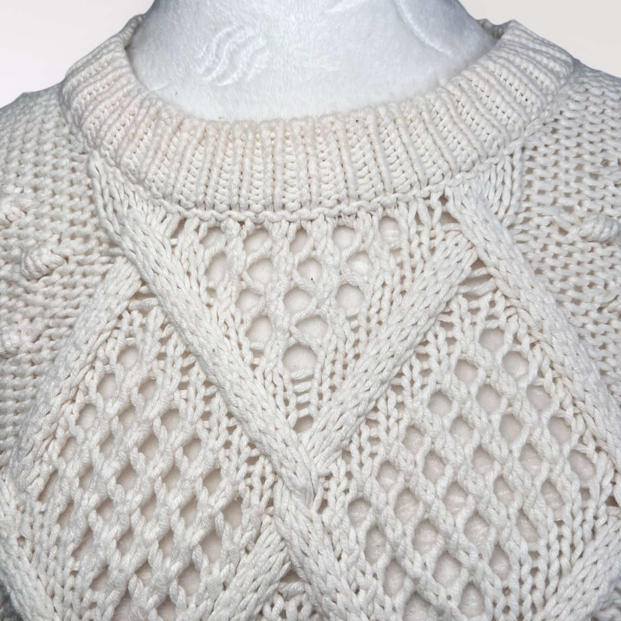 Lucky Brand Lucky Brand Open Knit Sweater Cold Shoulder Size Small Size S / US 4 / IT 40 - 2 Thumbnail